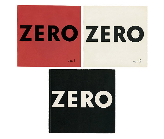Heinz Mack and Otto Piene, ZERO 1 (April 1958), ZERO 2 (October 1958), and ZERO 3 (July 1961)